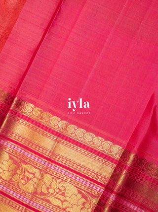 The Sacred Pichwai cow and calf Kanjeevaram in cozy cream