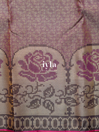 The Pixelated Petals Kanjeevaram