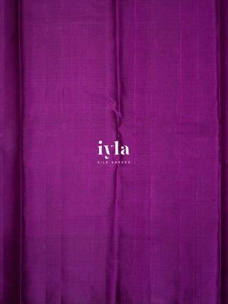 The Prince of Wales Silk Saree in Deep Purple