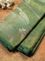 Load image into Gallery viewer, The Pumpkin Carriage Kanjeevaram in Forest Green
