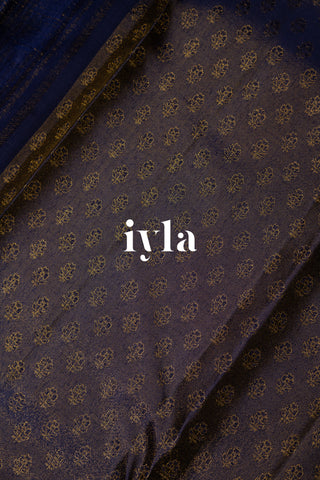 The Pixelated Flower Kanjeevaram in Marigold Orange