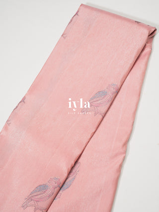 The Baby Pink Finch Zari Infused Kanjeevaram