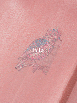 The Baby Pink Finch Zari Infused Kanjeevaram