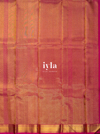 The Divine Drape of Radha Krishna Kanjeevaram in Deep Pink