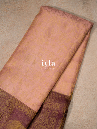 The Ravi Varma's Krishna & Yashoda Chronicles in Tropical Peach