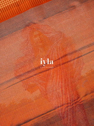 The Ravi Varma Painting Inspired Padmini in Tangerine Dream