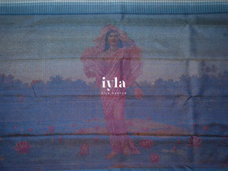 The Ravi Varma Painting Inspired Padmini in Day Dream Blue