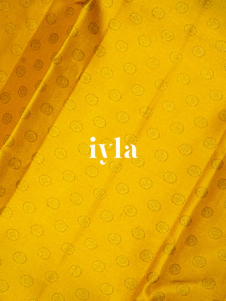 The Royal Elephant Legacy Kanjeevaram in sunshine Yellow