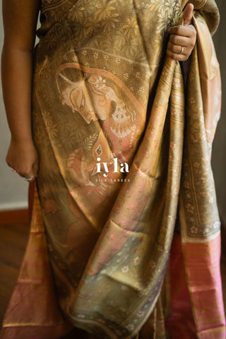 The Radha with the Enchanted Deer Kanjeevaram