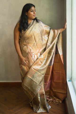 The Radha with the Enchanted Deer Kanjeevaram