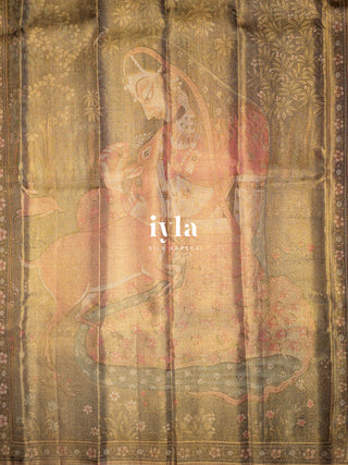 The Radha with the Enchanted Deer Kanjeevaram