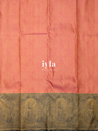 The Radha in the Moonlight Kanjeevaram in Peach Pink