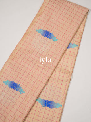 The DownPour Dream Kanjeevaram in soft Bisque