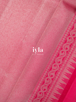 The DownPour Dream Kanjeevaram in soft Bisque