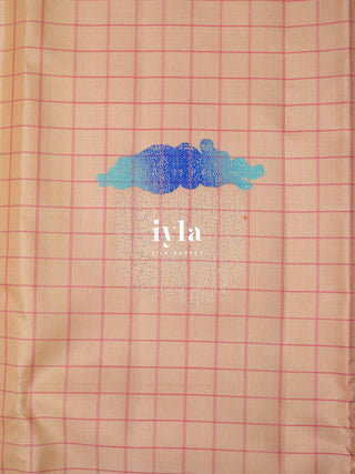 The DownPour Dream Kanjeevaram in soft Bisque