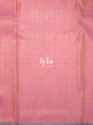 The Cane Theory Kanjeevaram in Carnation Pink