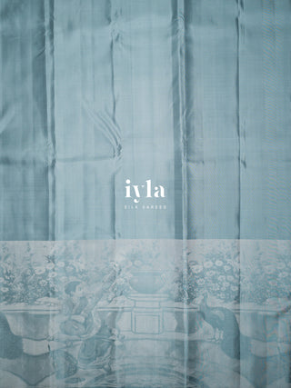 The Ravi Varma’s Lady of Raaga Kanjeevaram in Icy Blue