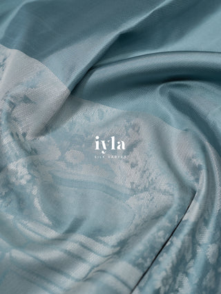 The Ravi Varma’s Lady of Raaga Kanjeevaram in Icy Blue