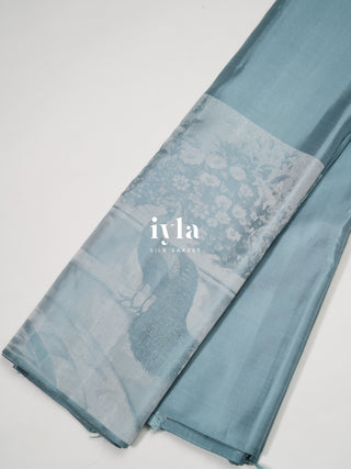 The Ravi Varma’s Lady of Raaga Kanjeevaram in Icy Blue