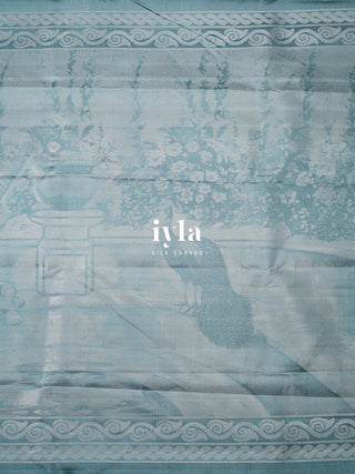 The Ravi Varma’s Lady of Raaga Kanjeevaram in Icy Blue