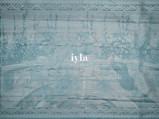 The Ravi Varma’s Lady of Raaga Kanjeevaram in Icy Blue