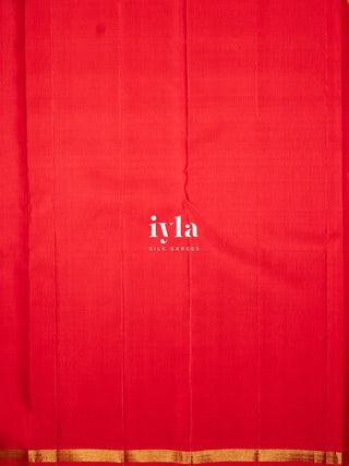 The Crimson Deer Garden Silk Saree