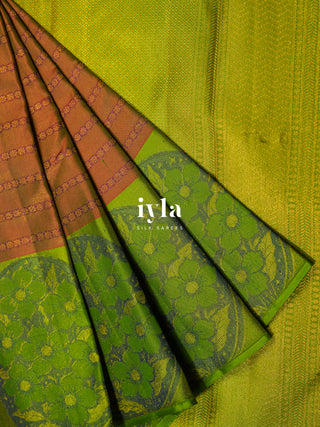 The Cinnamon Red Flora Story Kanjeevaram