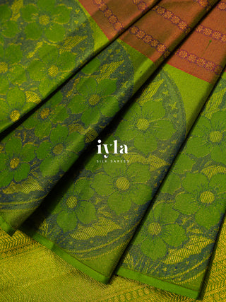 The Cinnamon Red Flora Story Kanjeevaram