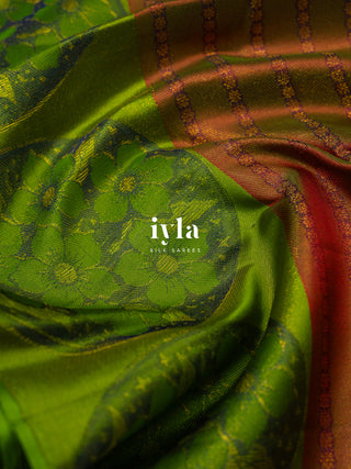 The Cinnamon Red Flora Story Kanjeevaram