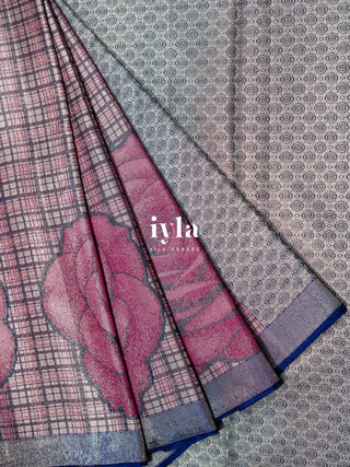 The Blooming Rose Plaids Kanjeevaram