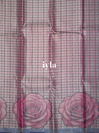 The Blooming Rose Plaids Kanjeevaram
