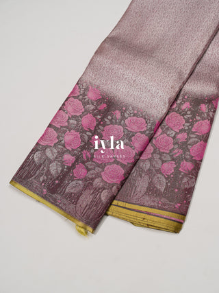 The Blooming Bouquet Kanjeevaram Dipped in Silver