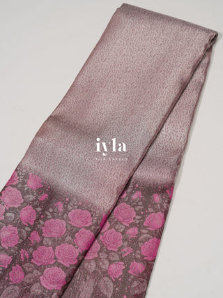 The Blooming Bouquet Kanjeevaram Dipped in Silver