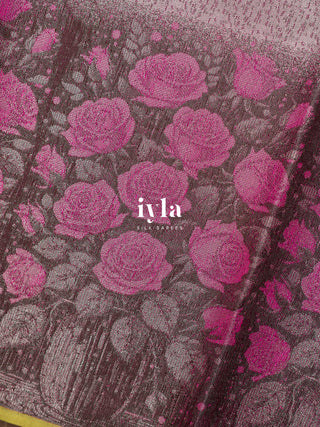 The Blooming Bouquet Kanjeevaram Dipped in Silver