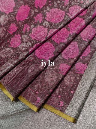 The Blooming Bouquet Kanjeevaram Dipped in Silver