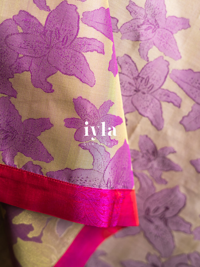 The Fresh Pink Lily Silk Scarf