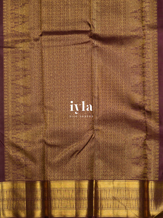 The Swan Song Kanjeevaram In Brownish Purple