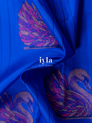The Swan Song Kanjeevaram in Royal Blue