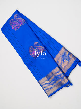 The Swan Song Kanjeevaram in Royal Blue