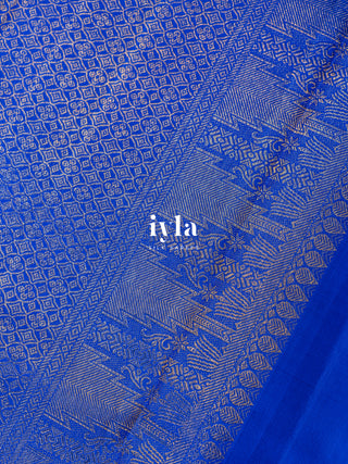 The Swan Song Kanjeevaram in Royal Blue