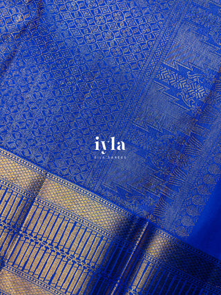 The Swan Song Kanjeevaram in Royal Blue
