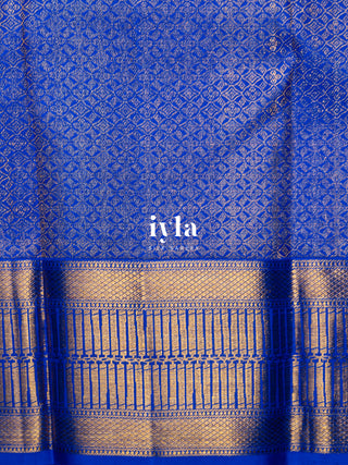 The Swan Song Kanjeevaram in Royal Blue
