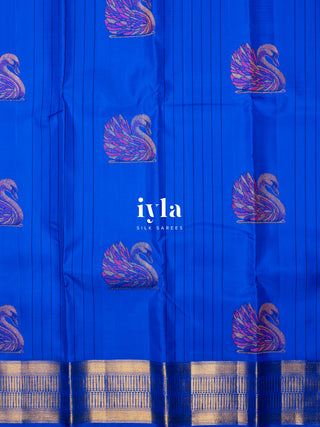 The Swan Song Kanjeevaram in Royal Blue