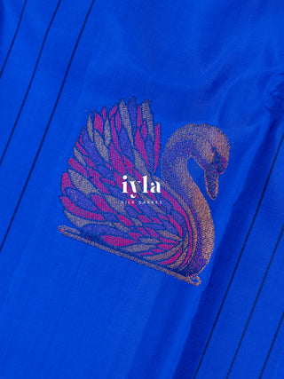 The Swan Song Kanjeevaram in Royal Blue