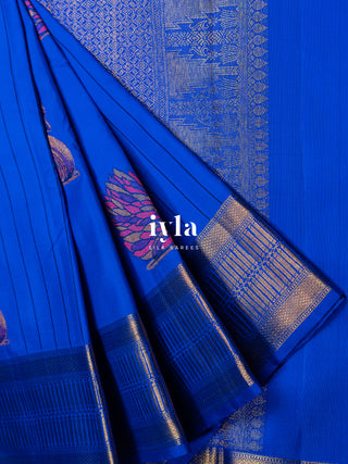 The Swan Song Kanjeevaram in Royal Blue