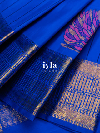 The Swan Song Kanjeevaram in Royal Blue
