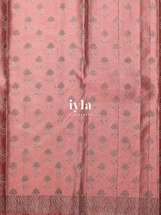 The Swan of Love Kanjeevaram in Flamingo Pink