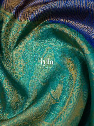 The Timeless Indian Queen Kanjeevaram in Iyla Blue