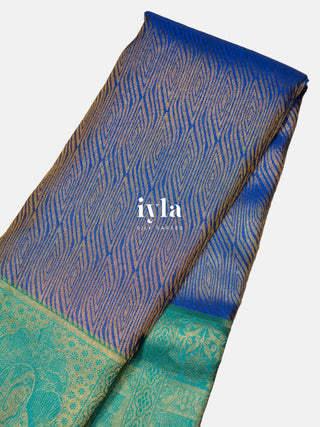 The Timeless Indian Queen Kanjeevaram in Iyla Blue