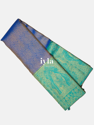 The Timeless Indian Queen Kanjeevaram in Iyla Blue